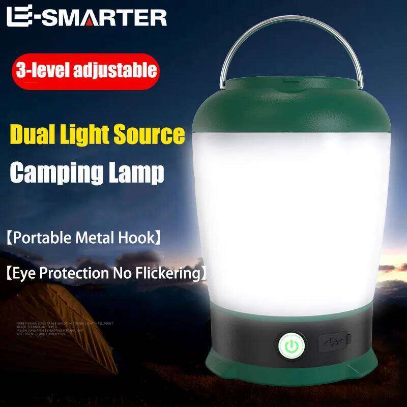 ESMARTER Portable Camping Lanterns Retro Rechargeable Night Lamp 3Color Dimmable Outdoor Waterproof Emergency Fishing Tent Light S260302