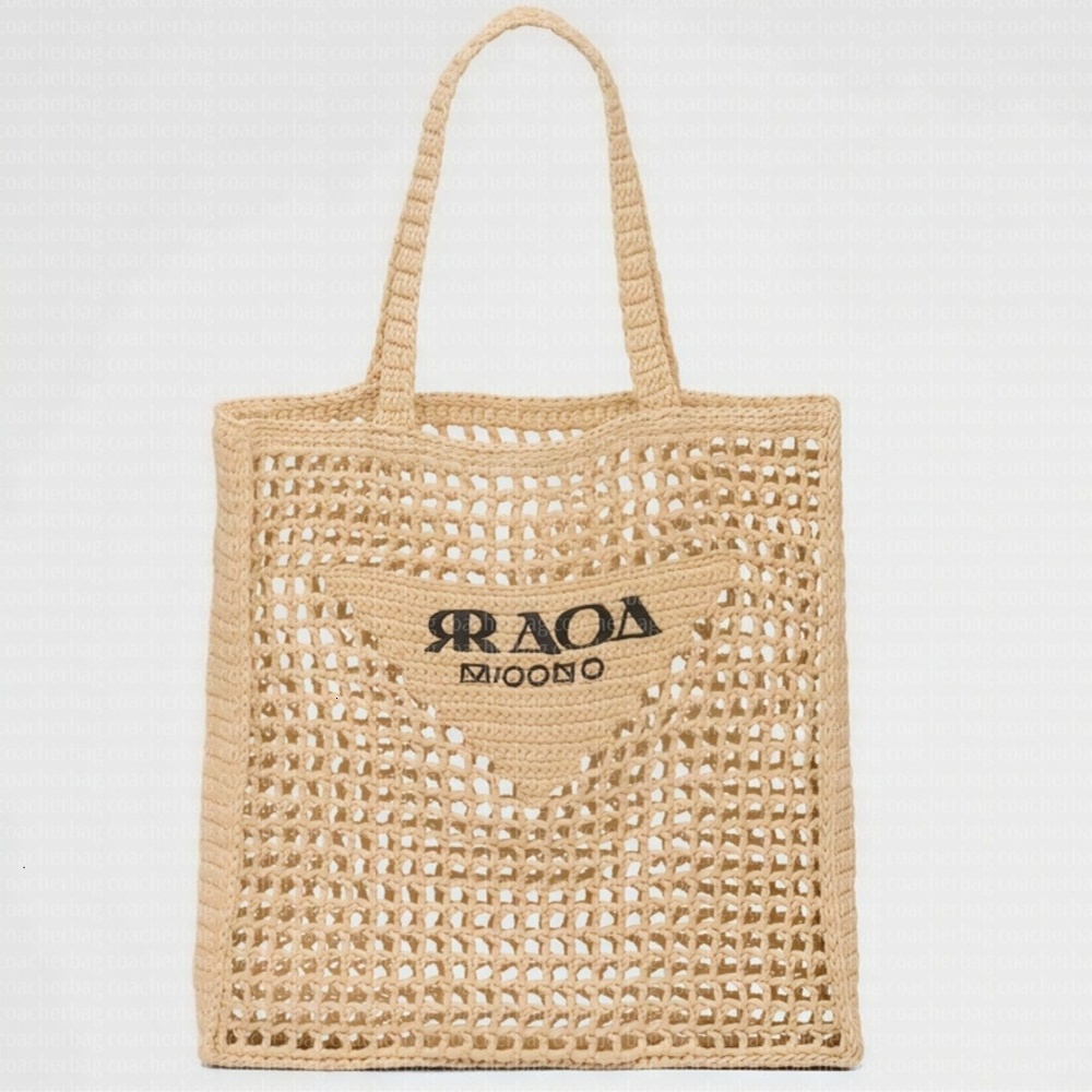 Tote Straw Bag Luxury beach bag Shopping Bag Designer Bag High quality Fashion Woven for Summer apricot Outdoor Travel Large Capacity Handbag clutch bags