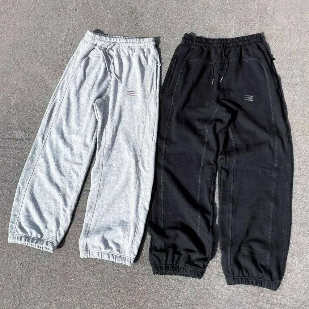 Kroen Patchwork Embroidered Sweatpants Retro Y2K Casual Streetwear Joggers with Drawstring Loose Fit Unisex jog Pants Men's Clothing Daily Outfit