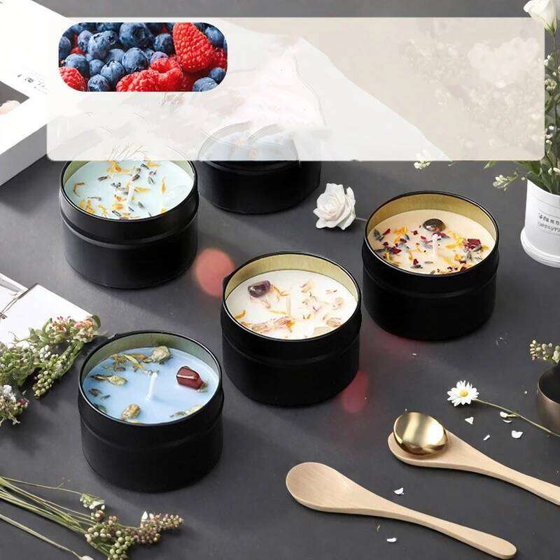 Crystal high-end iron cans, soy wax, dried floral wholesale scented candles, hand held gifts W260303