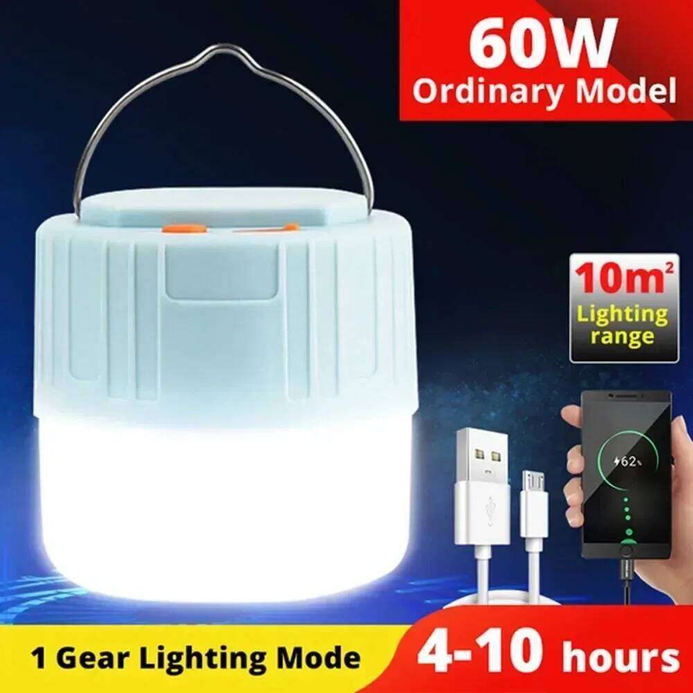 Solar Power LED Camping Lanterns Handheld Waterproof Outdoor Tent Light Rechargeable Floodlight Flashlight S260302