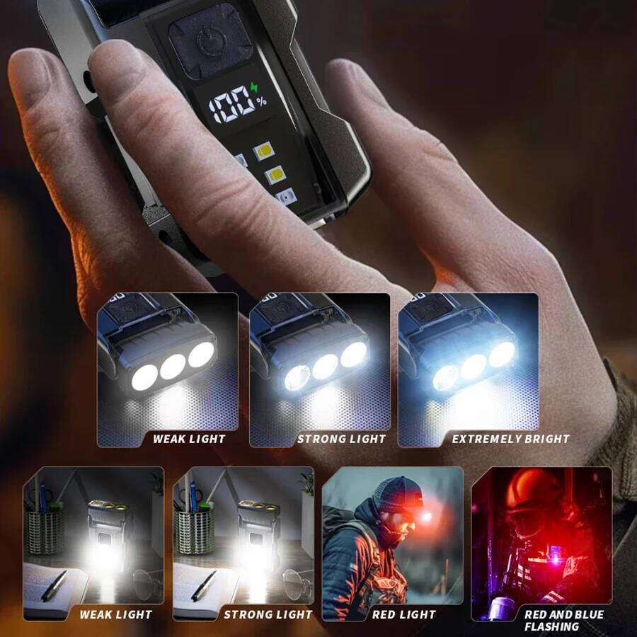 XIWANGFIRE Portable Mini Keychain Flashlight Led Bright EDC Torch Magnetic Clip Lamp Flash Light Outdoor Camping Fishing Tools S260302