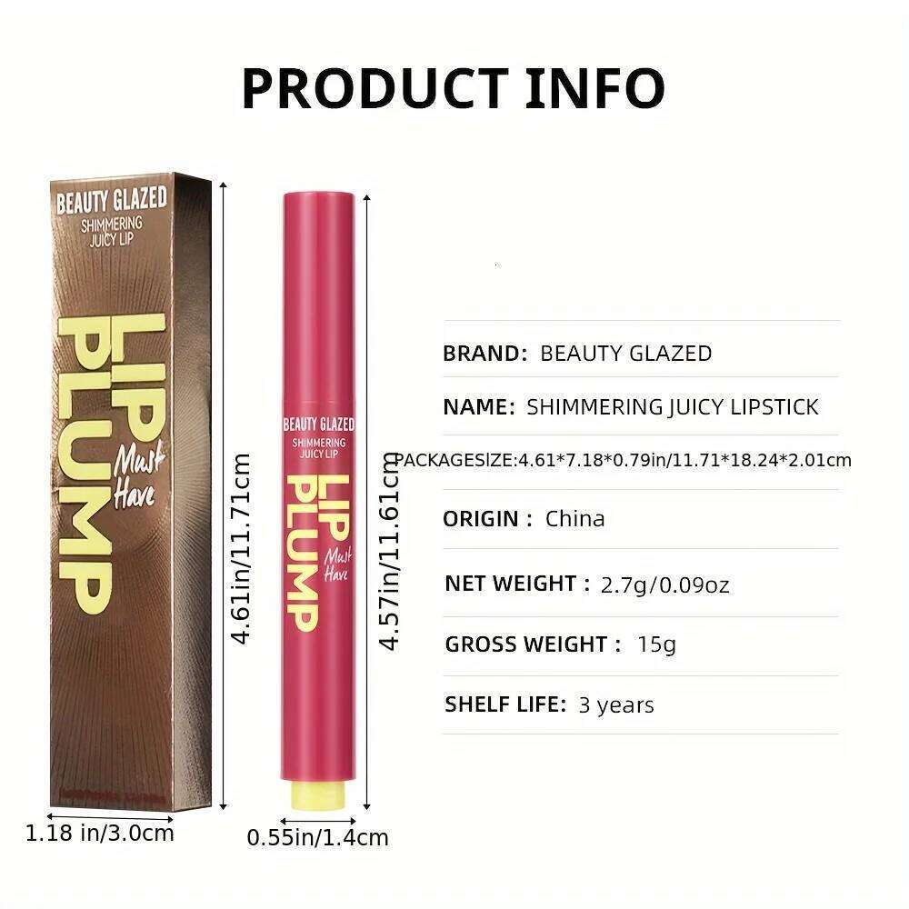 Shimmer Moisturizing Gloss Pen Press-On Style Glossy Lip Care Cosmetics Dewy Lipstick 2in 1 Nourishing And Long Lasting H260302