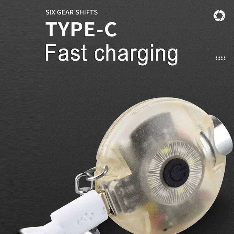 Mini Keychain Flashlight 6 Light Modes Torch Type-C Charging Multi-function Waterproof Fluorescent Magnetic Warning Camping Lamp S260302