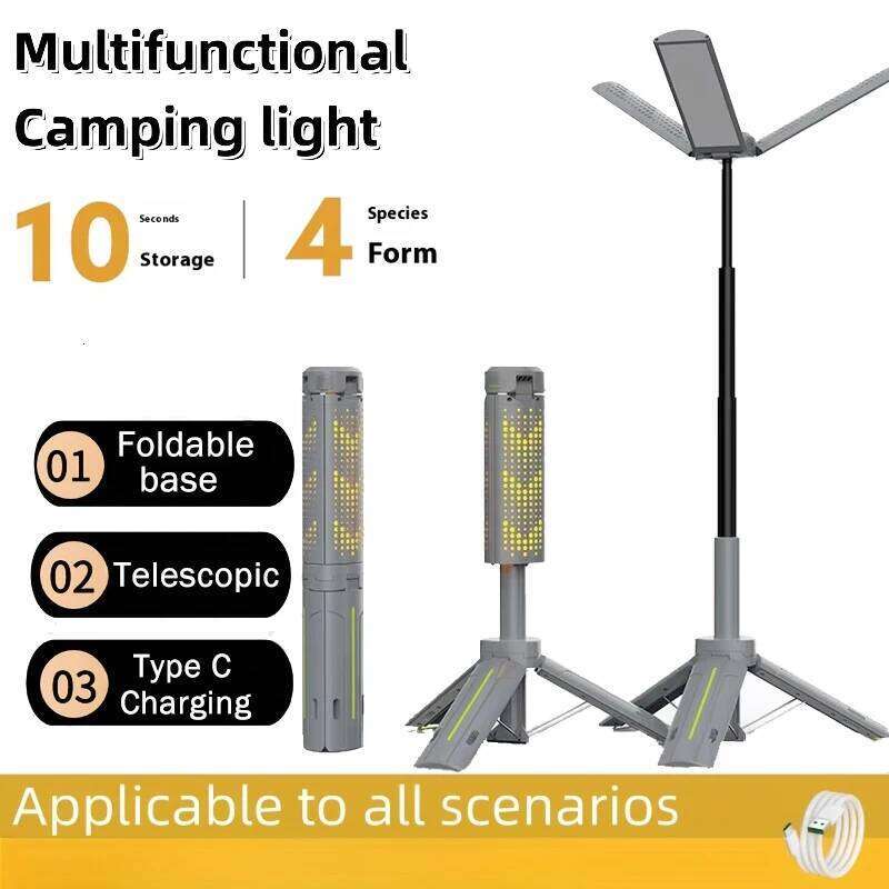 1000 LM Retractable Camping Lamp Portable 8000mAH Rechargeable Work Light Hiking Fishing Flashlight Outdoor Emergency Lanterns S260302