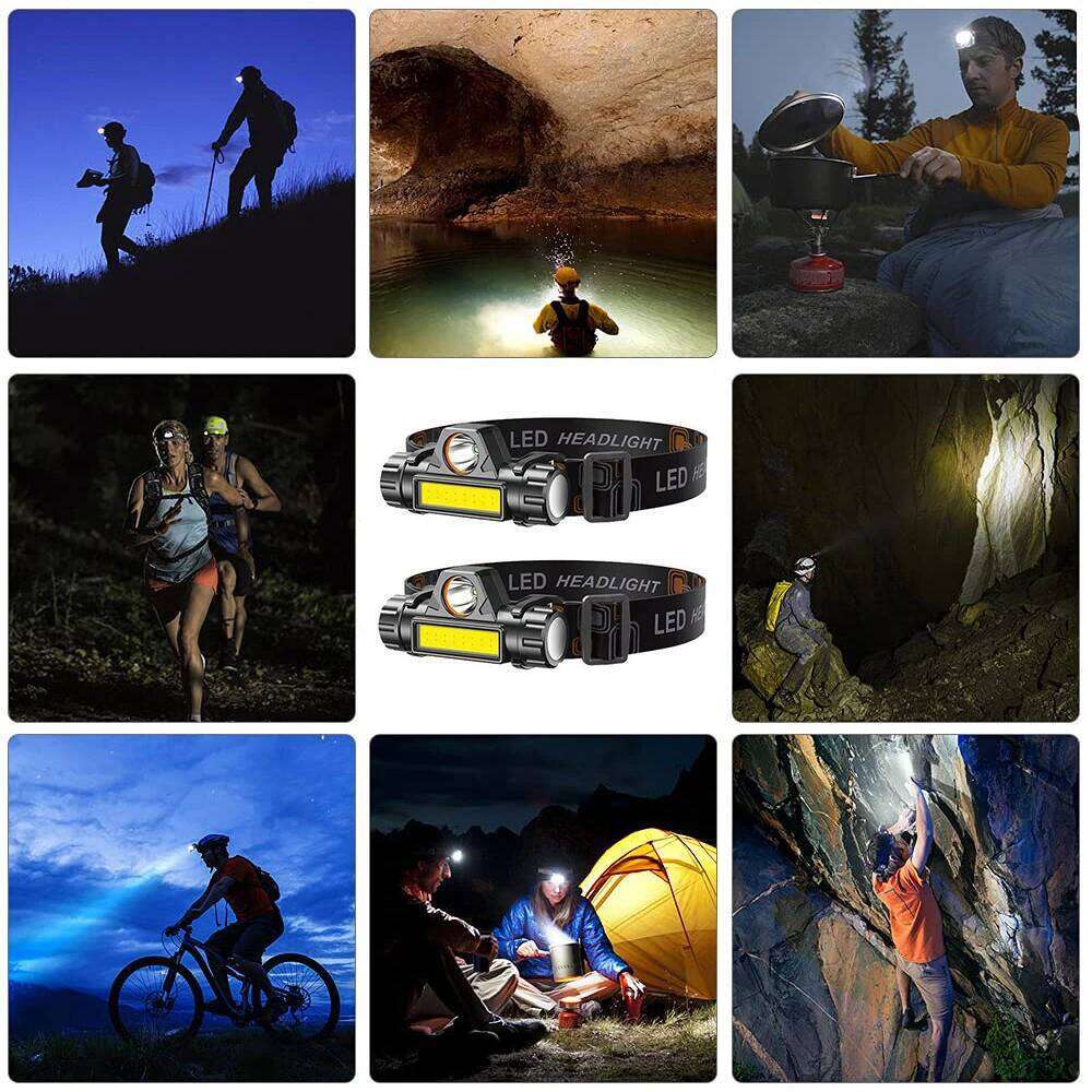 Rechargeable LED Headlamp Strong Magnetic Powerful Headlight Super Bright Waterproof Head Torch For Outdoor Fishing S260302