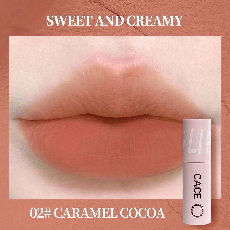 CACE Matte Mist Velvet Nude Liquid Lipstick Waterproof Lasting Lipgloss Non-stick Cup Sexy Tint Korean Cosmetics Lip Mud H260302
