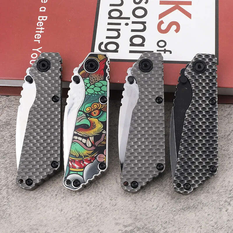 High Quality A2621 Folding Knife D2 Black Stone Wash/Mirror Polish Blade CNC Titanium Alloy Handle Outdoor Camping Hiking EDC Pocket Knives