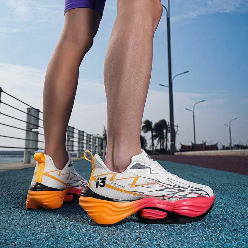 Marathon Carbon Plate Air Running Shoes Breathable Lightweight Womens Comfortable Athletic Nonskid Sneakers K260303