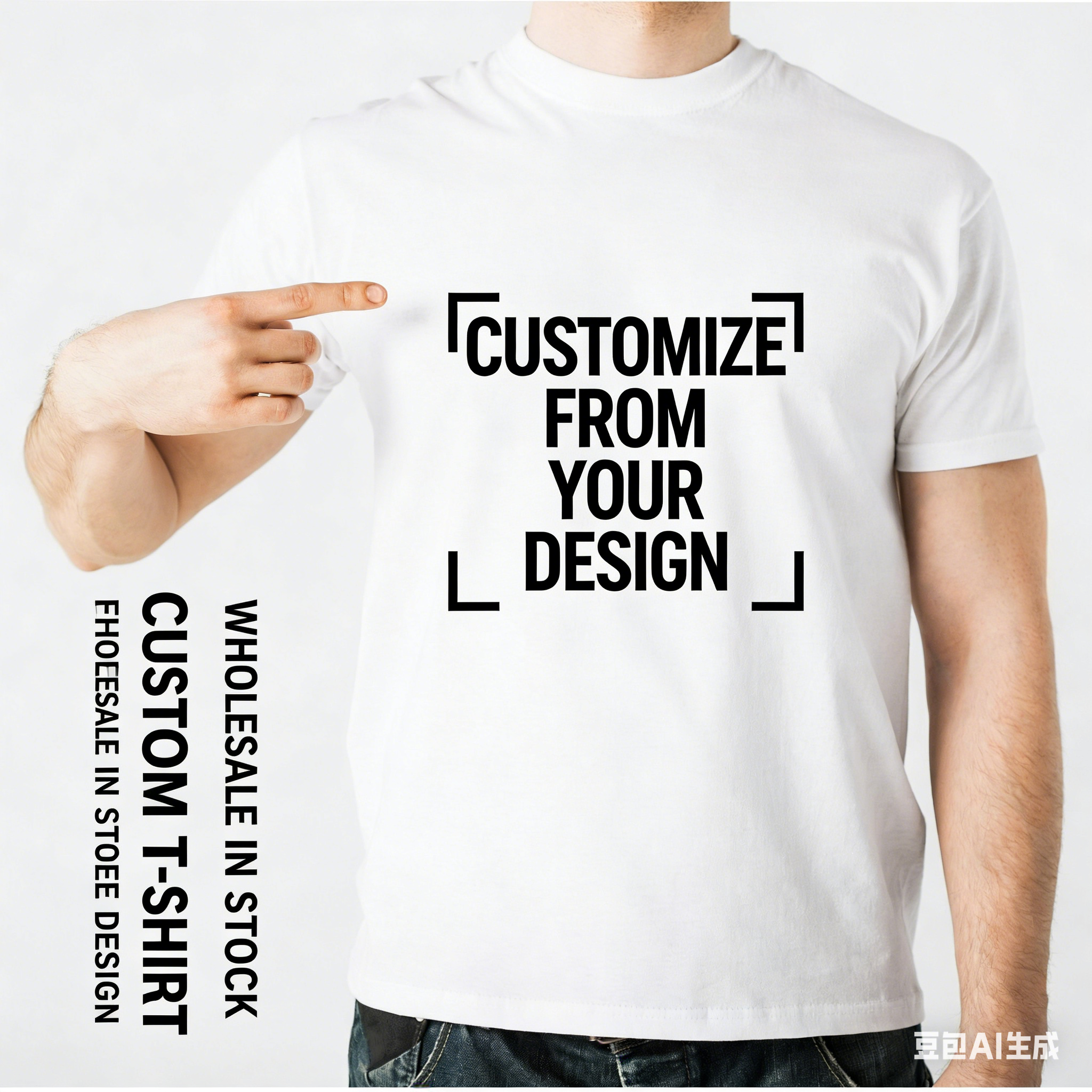 Custom Logo Combed Cotton Crewneck T-Shirt, Oversized Available, Personalized Uniform/Advertising Tee, Single Piece Customization Supported