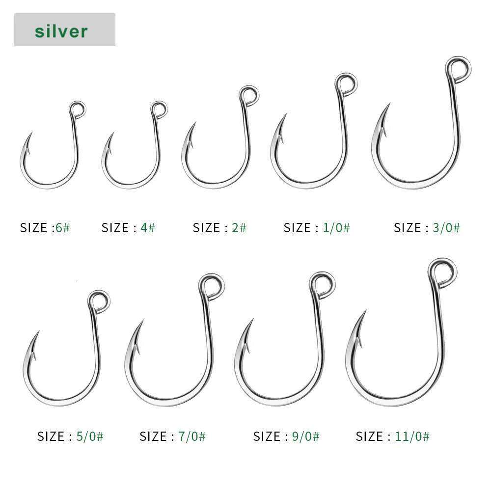 PROBEROS 20PCS Jigging Hook Carp Eye Worm Barbed Inline Hooks Saltwater High Carbon Steel Fishing Accessories Z260228