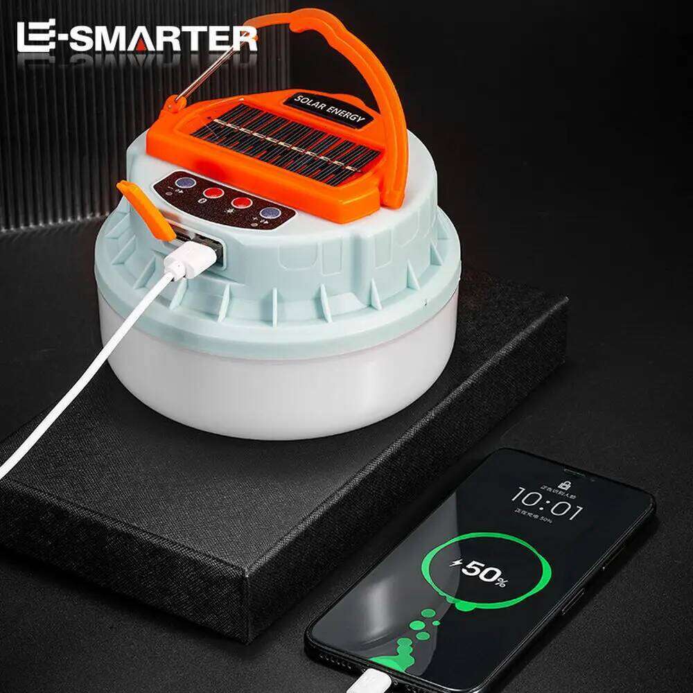 New Outdoor Solar Lights with Wireless Portable Bluetooth Speaker Rechargeable Led Camping Lanterns Tent Lamp Power bank S260302
