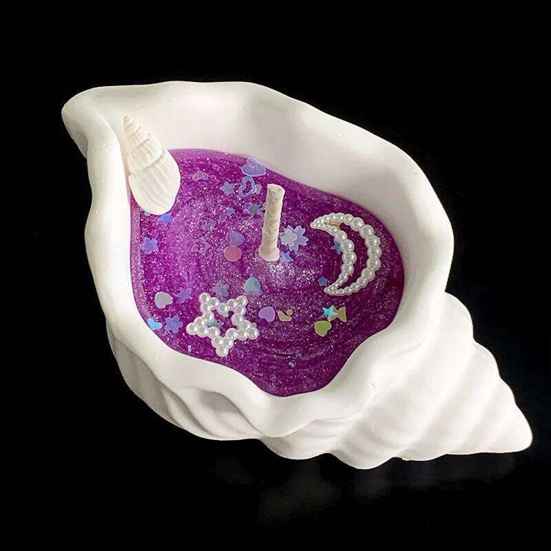 1PCS Ocean Wind Conch Aromatherapy Atmosphere Creative Fragrance Gift Box Jelly Wax Shell Starfish Handmade Candle W260303