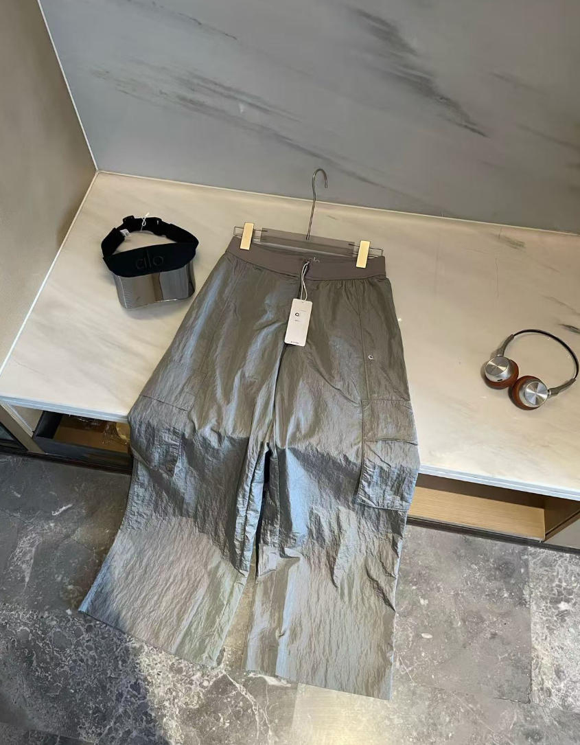 US stock Designer Pants Womens High-Waist Full-length Luxury casual loose cargo pants Straight-Leg Suit Up Trousers City Jogger quickly dry Sweatpants