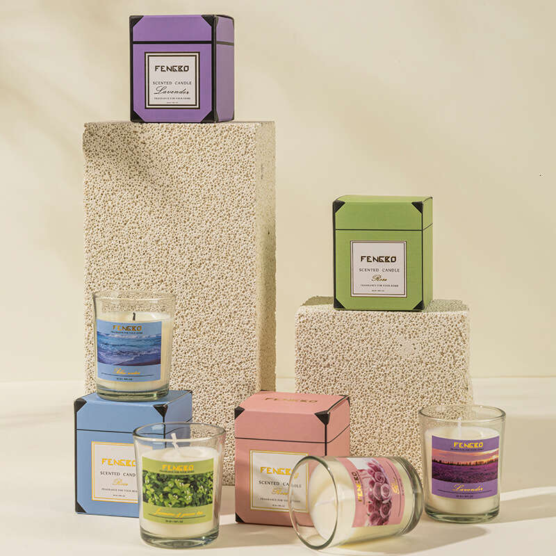 Manufacturer Wholesale 50g Aromatherapy Home Soy Wax Rose Gift Set Fragrance Incense Candle W260303