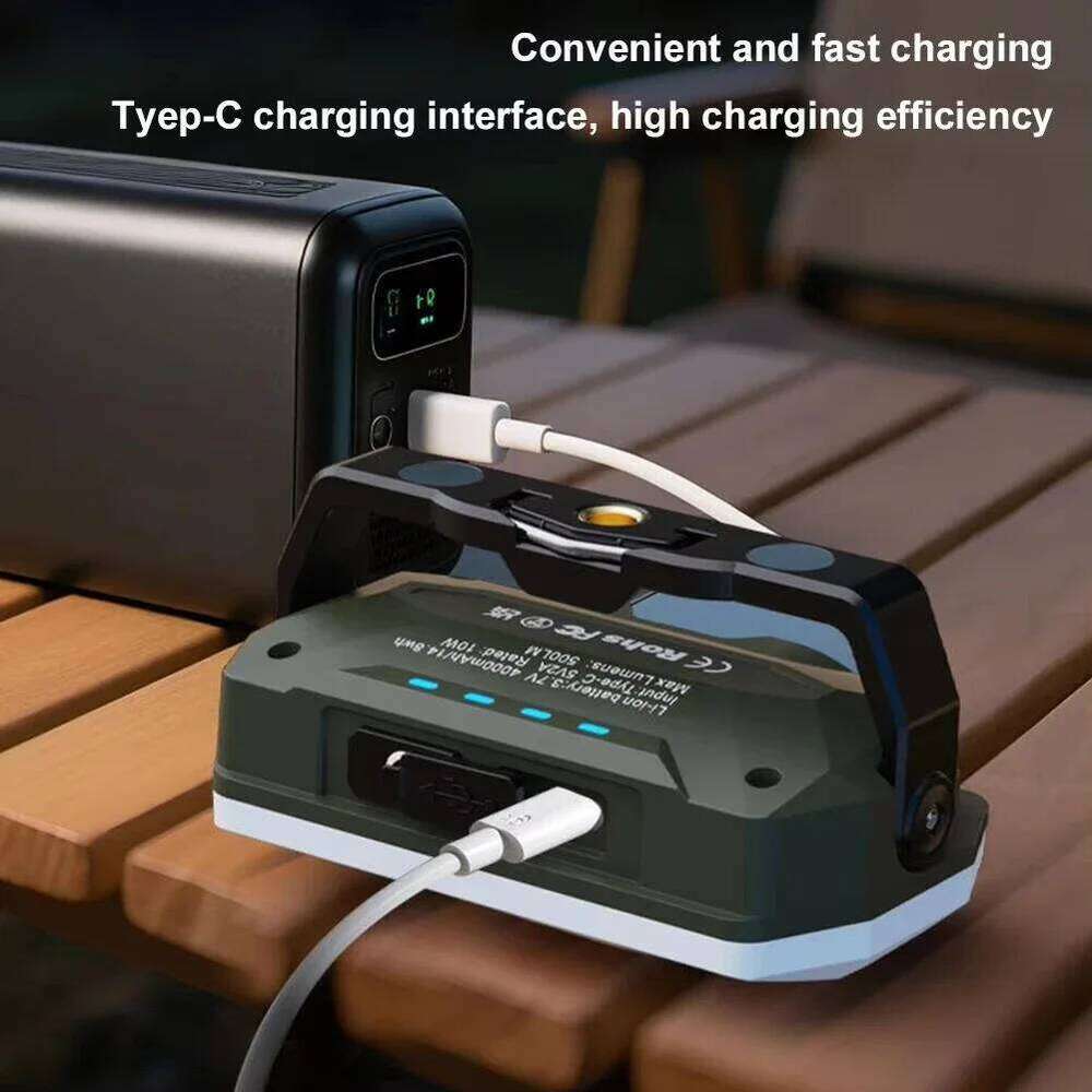 Portable Outdoor Camping Lantern Super Long 4000mAh Battery Rechargeable Emergency Strong Magnet Work Light for Repair S260302