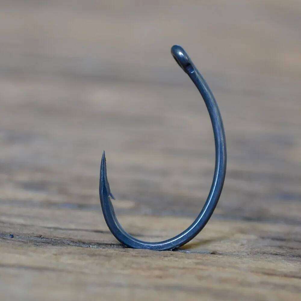Hirisi 15pcs Micro Barbed PTFE Coated High Carbon Steel Fish Hook With Eye Carp Fishing Accessories X911 Z260228