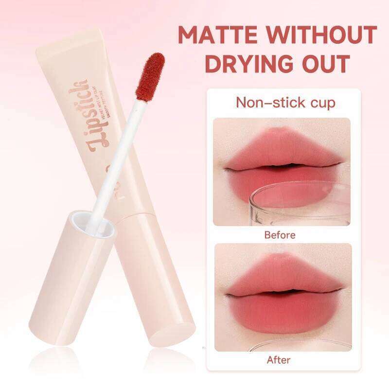 Matte Velvet Mud & Lipstick Long - Lasting, Waterproof, Non-Stick Cup, Multi-functional Lip Cheek Blush Eyeshadow H260302