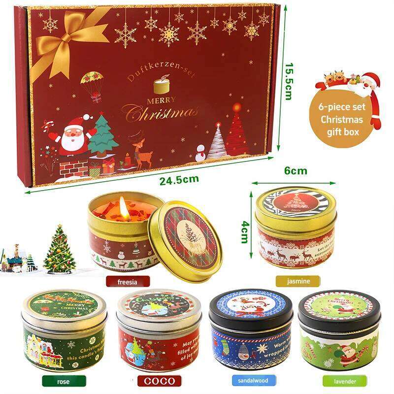 Canned Aromatic Dried Flower Soy Candle Ornament Home Wedding Party Room Office Fragrance Wax Scented Decorations Festival Gifts W260303