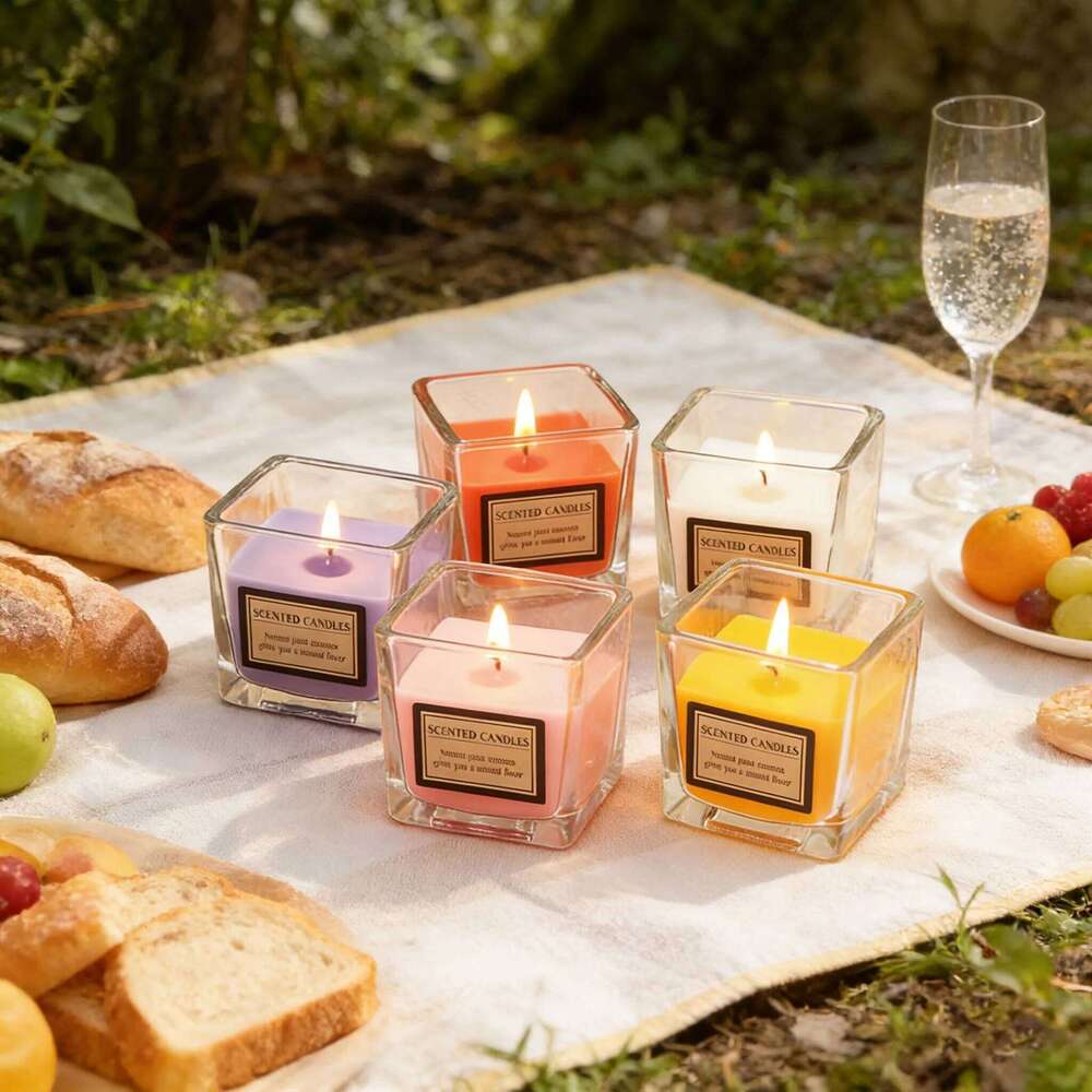 Long-Lasting Scented Candles Natural Wax Glass Jar Home Relax Yoga Stress Relief Perfect Gift for Women W260303