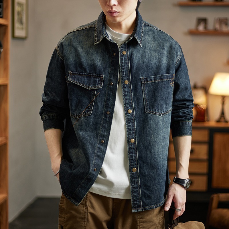 2026 Autumn New Longsleeve Shirt For Men Wshed Highqulity Denim Shirt Men's Spring Nd Designer Jacket Autumn Thin Jcket