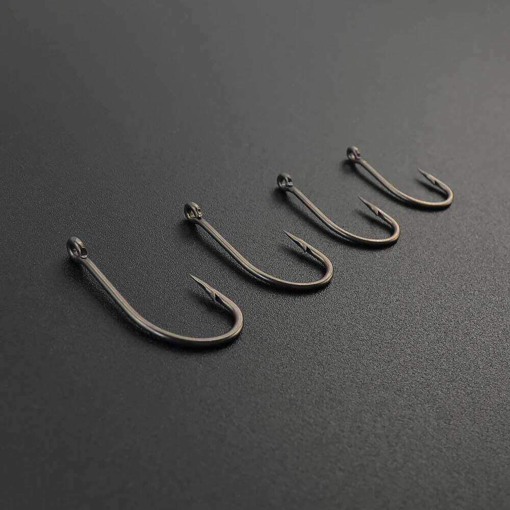 Hirisi 100pcs Carp Coating High Carbon Stainless Steel Barbed 8017 Fishing Hooks Accessories Z260228