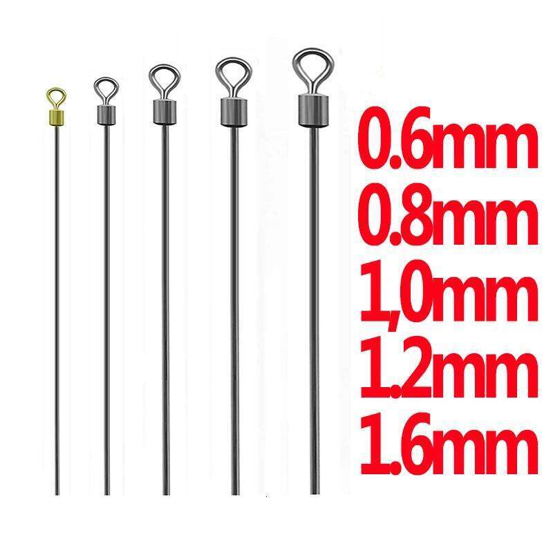 20pcs Long Pole Ball Bearing Connector Stainless Steel Barrel Swivel For Carp Fishing Accessories Tackle Z260228