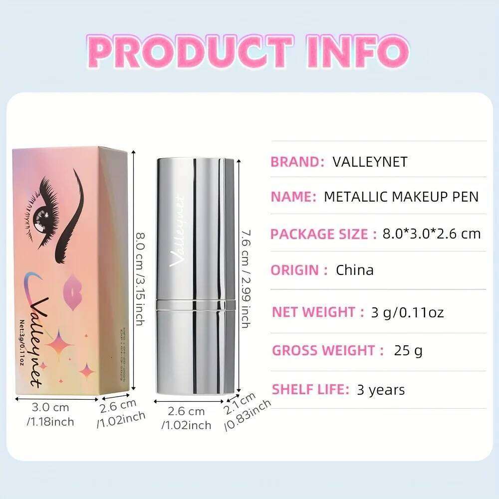 Waterproof Glitter - Long-Lasting Shimmering with Metallic Finish, All Skin Types, Adult Use, Beauty Lipstick H260302