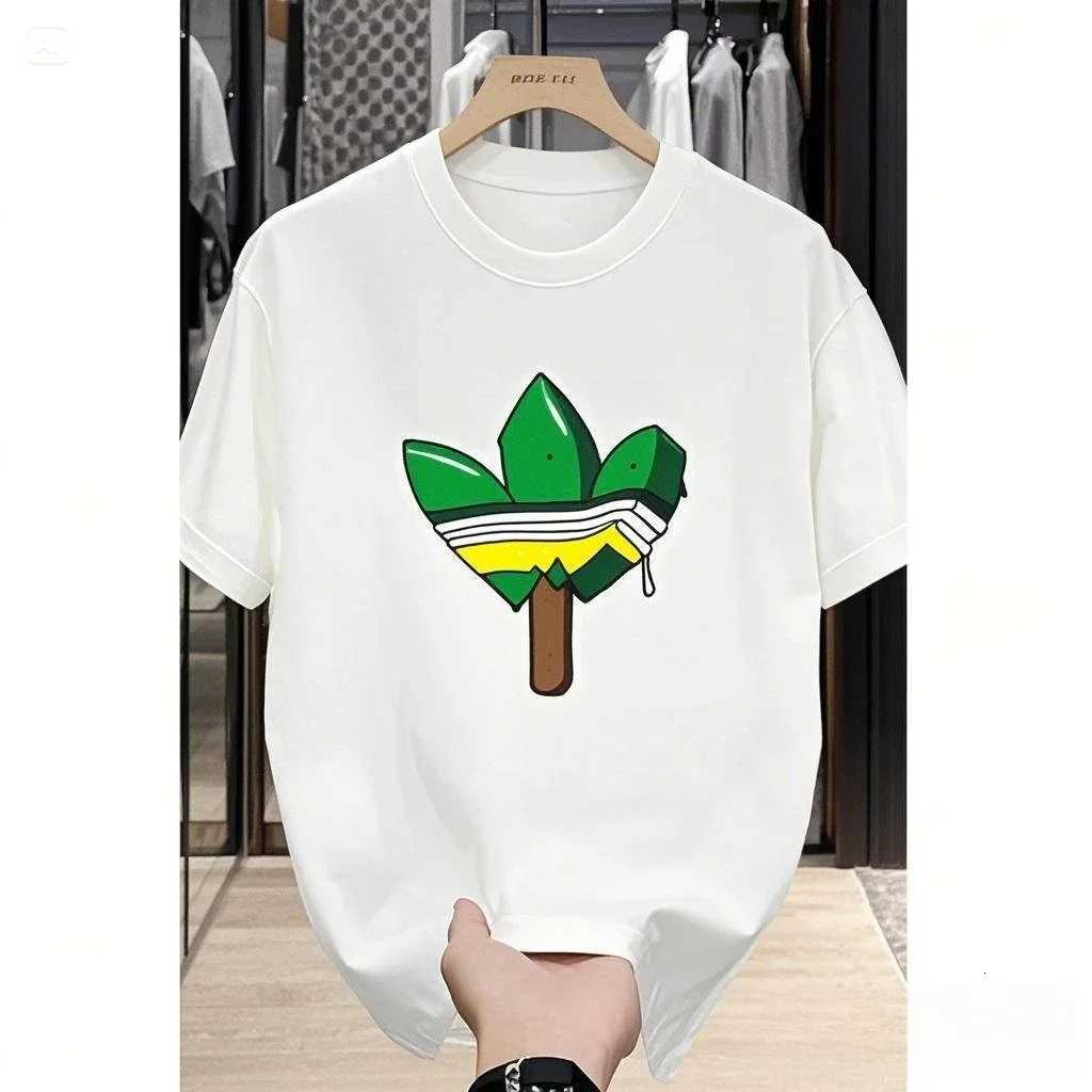 T-shirt 2026 Summer Luxury Brand Personalized Print Y2K Style Unisex Cotton Short-Sleeved TopT260303