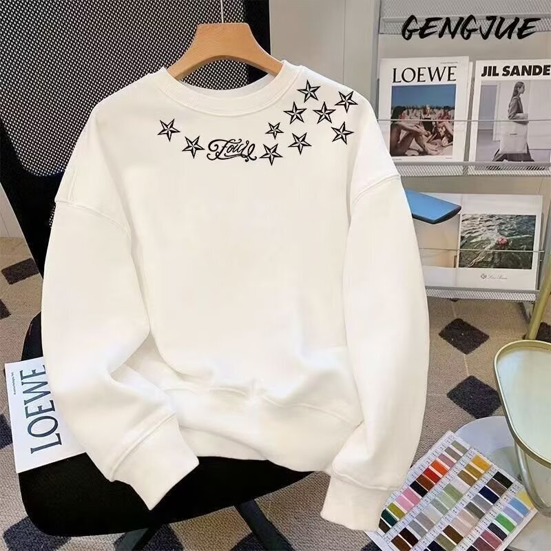 Luxury Brand Designer Clothes European Style Men's Sweatshirt Trendy Brand Printed Crew Neck Sweatshirt Men's Ins Trend Autumn Winter New Sl