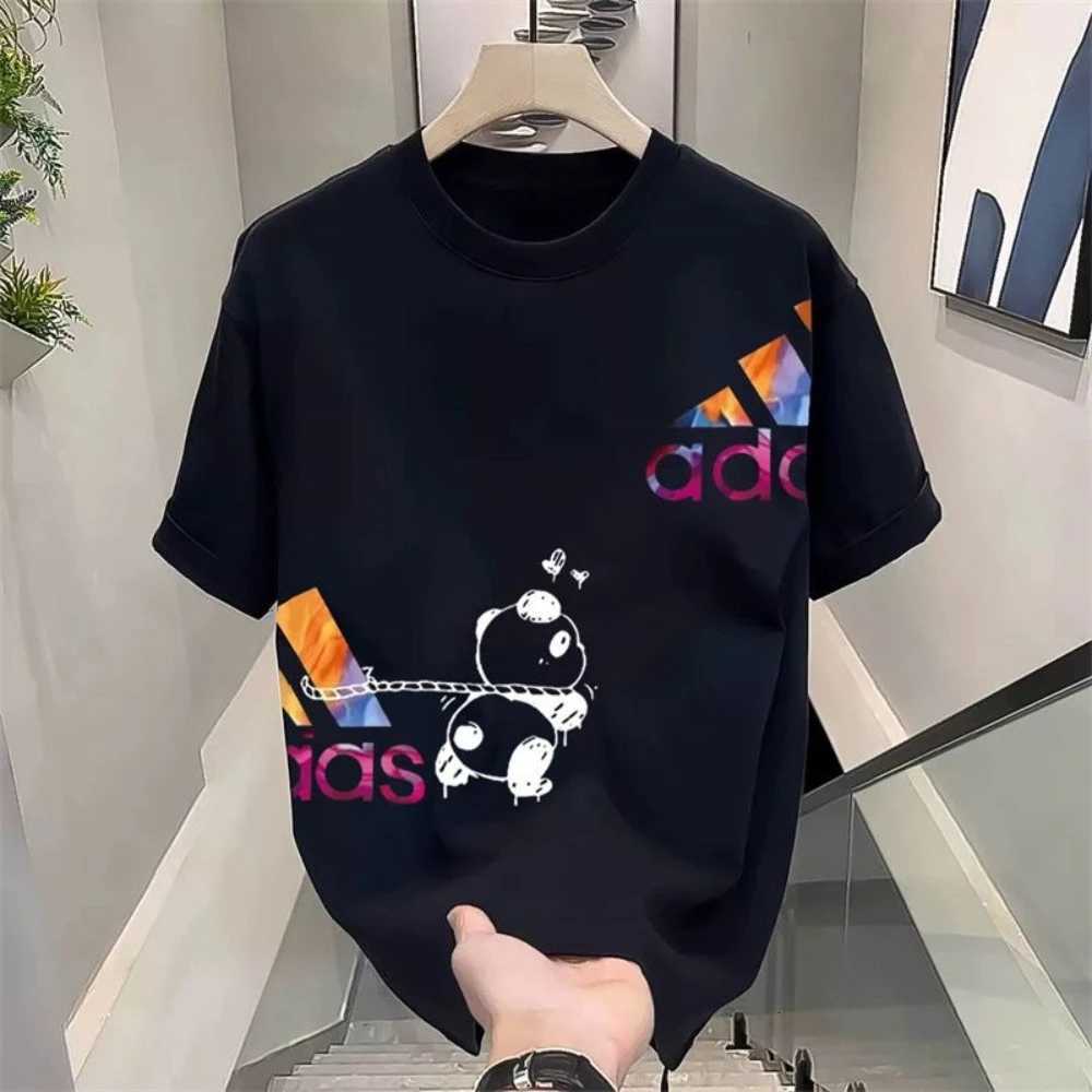 T-shirt 2026 Summer Loose Three-quarter Sleeve Cotton Simple Print Casual Ins Fashion TopT260303