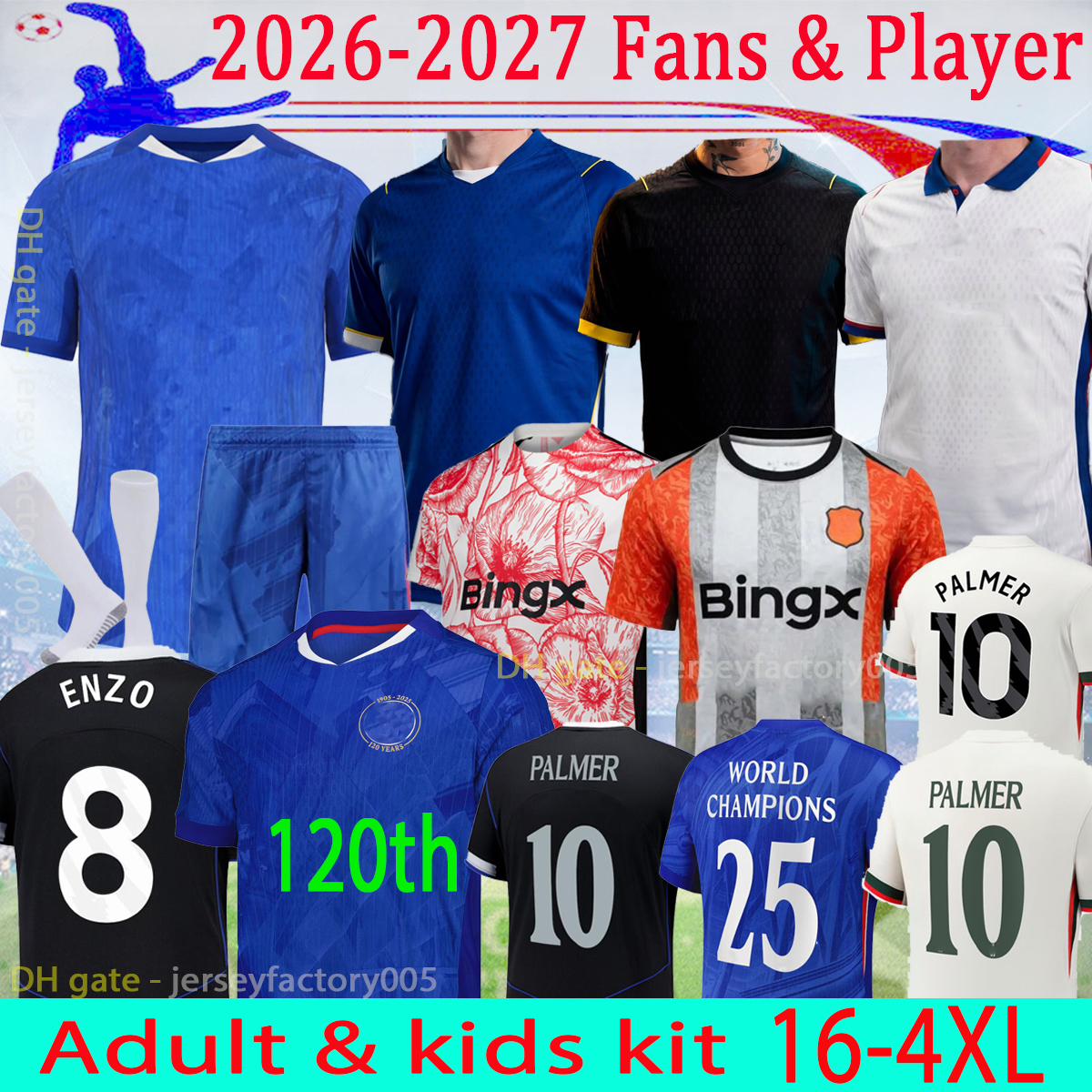 2026 SILVa PALMER CFC soccer jerseys ENZO NKUNKU MUDRYK JAMES WILLAN 26 27 kids kit Home WERNER Away GALLAGHER Camiseta de football shirt 16-4XL