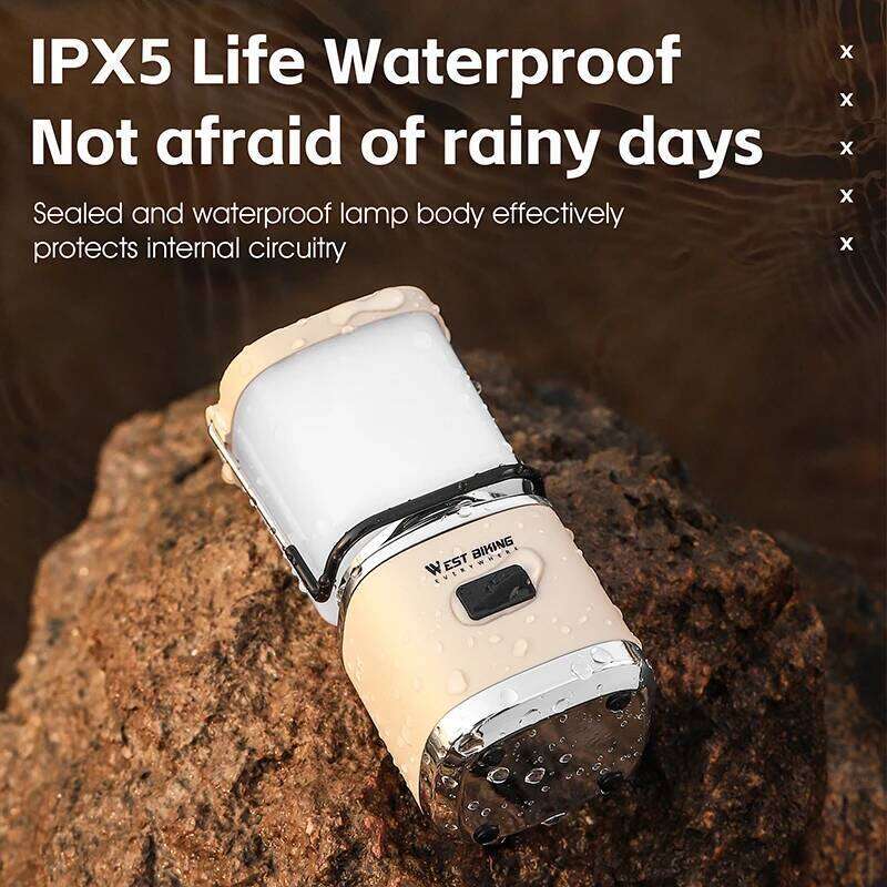 WEST BIKING Mini Outdoor Portable Camping Atmosphere Lantern 4 Modes Type-C Fast Charging Hanging Tent Light S260302