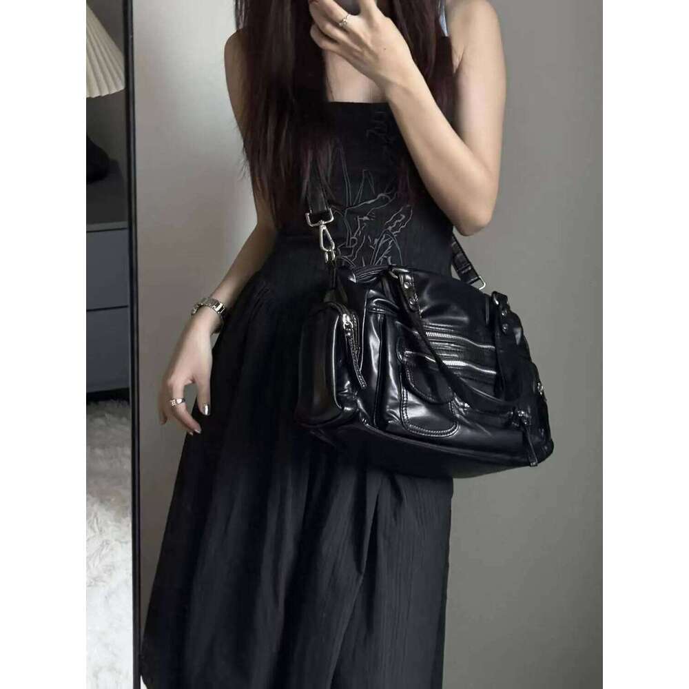 Luxury Shoulder Bags Totes Hobo JIAERDI Vintage Black Purse Women High Street Pocket Chic Y K Handbag Female Harajuku Casual Crossbody SENYY