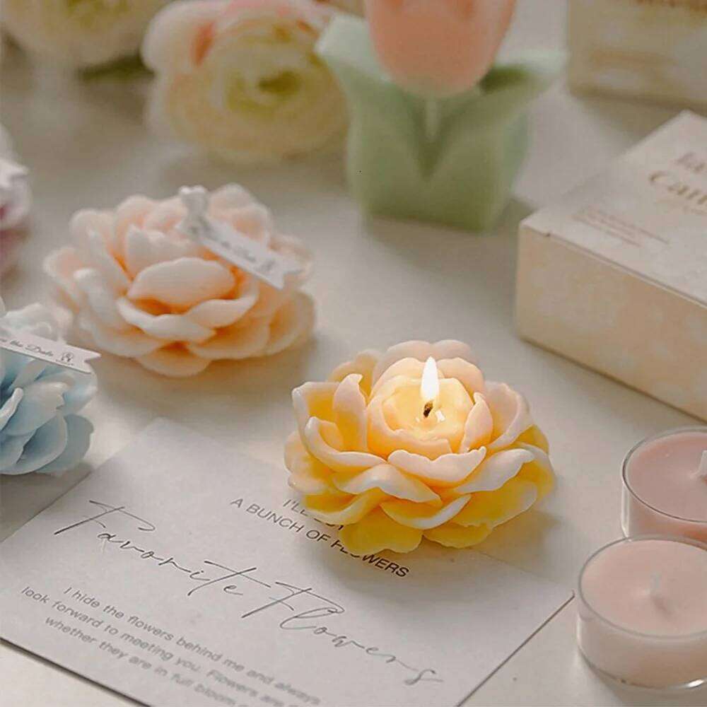 Handmade Jasmine Scented Soy Wax Candles Aromatherapy Birthday Candle for Wedding Party Home Decoration Photo Props W260303
