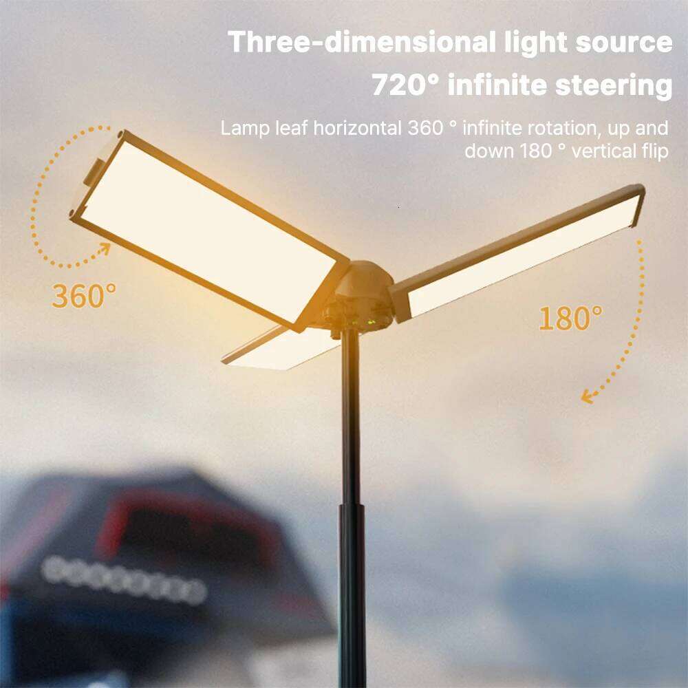 8000mAh Rechargeable Outdoor Portable Hiking Fishing Flashlight Telescoping Lantern Telescopic Camping Light S260302