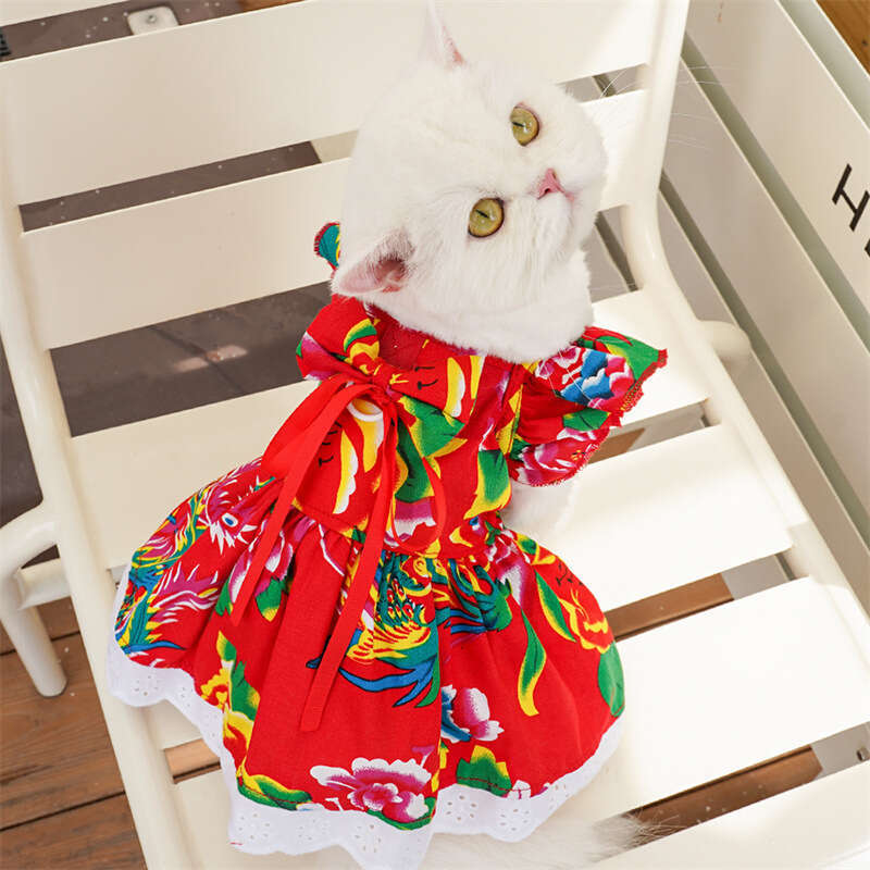 Famous brand Pet Clothes Dress Spring Summer Teddy Bichon Corgi Puppy Cat Dog Apparel Supplies Wholesale pupakaIK