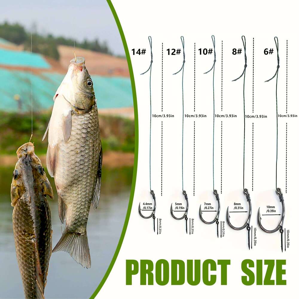 Ready Tied Method Feeder Rigs with Barbed Hooks, Braided Hooklink for Carp and Crucian Fishing, High Sensitivity & Quick Setup, Z260228