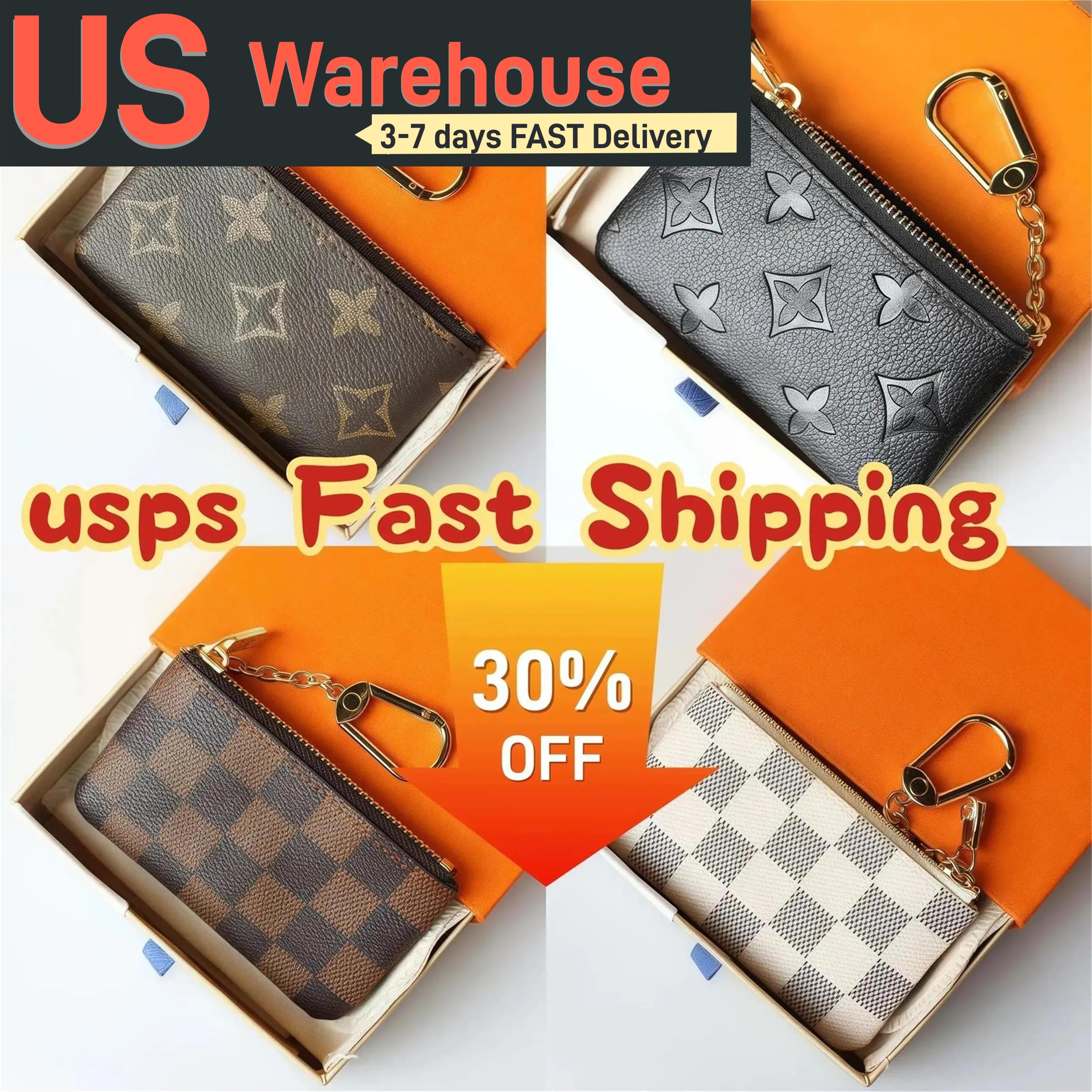 High quality Designer Wallet Womens Mini Zippy Organizer Bag Credit Card man Holder Coin Purse Key Pouch Purses Keychain Bags Clutch wallets New