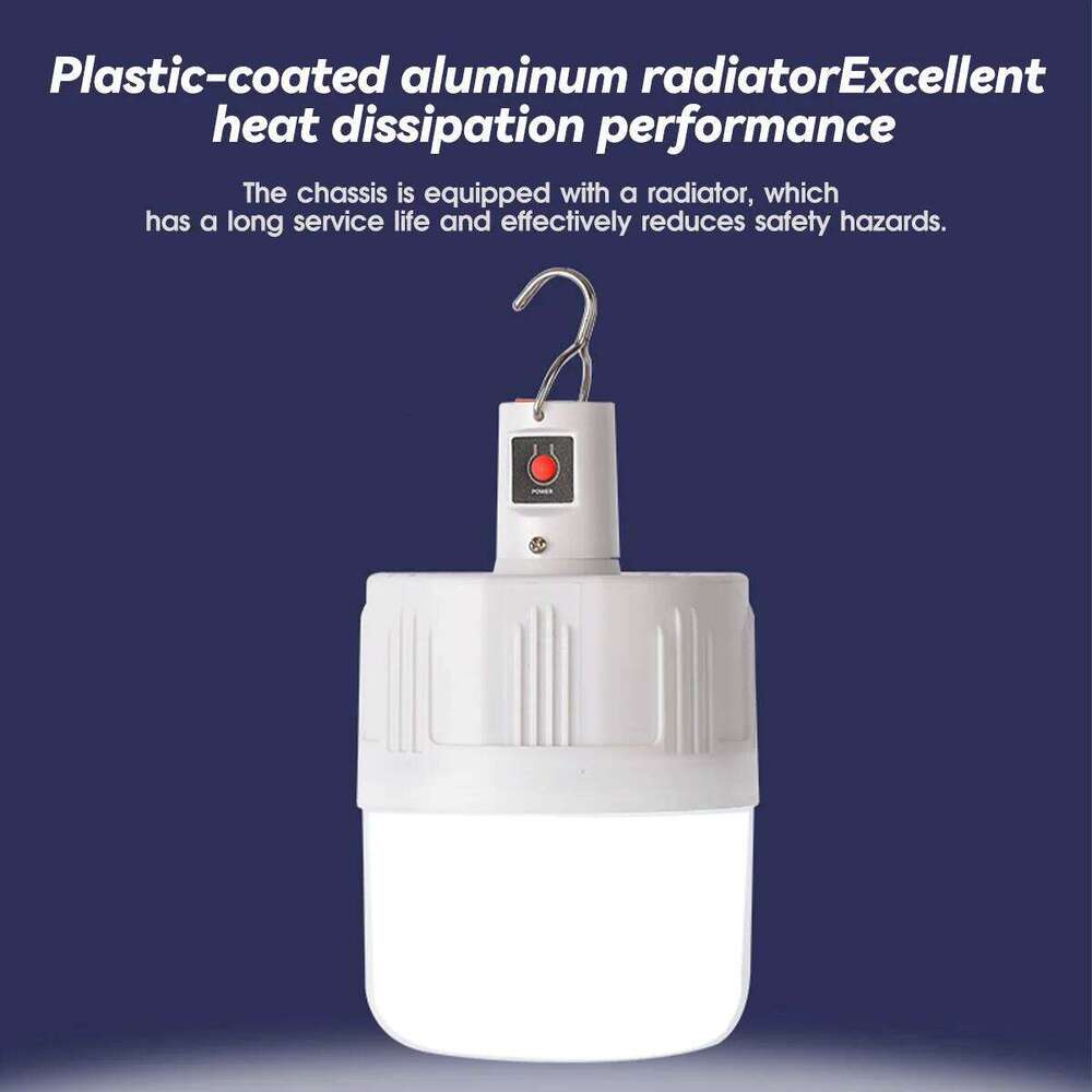 Camping Tent 800mAh 3-Level White Light USB Rechargeable LED Hook-Style Emergency Bulb Ideal for Hiking & Fishing S260302