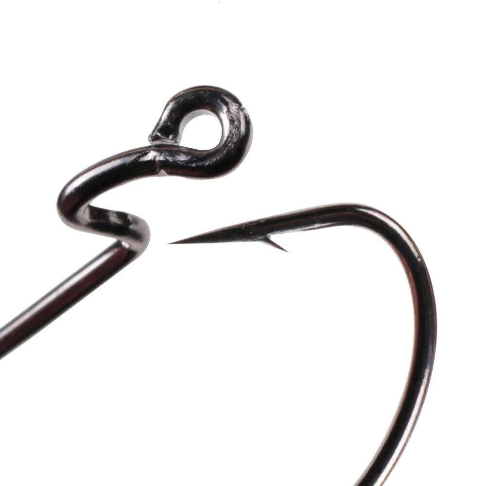 10pcs OFFSET WORM HOOK Width Tee Sea Assist Triple Treble Hooks Jig Head Fishing Carp Squid Hook Z260228