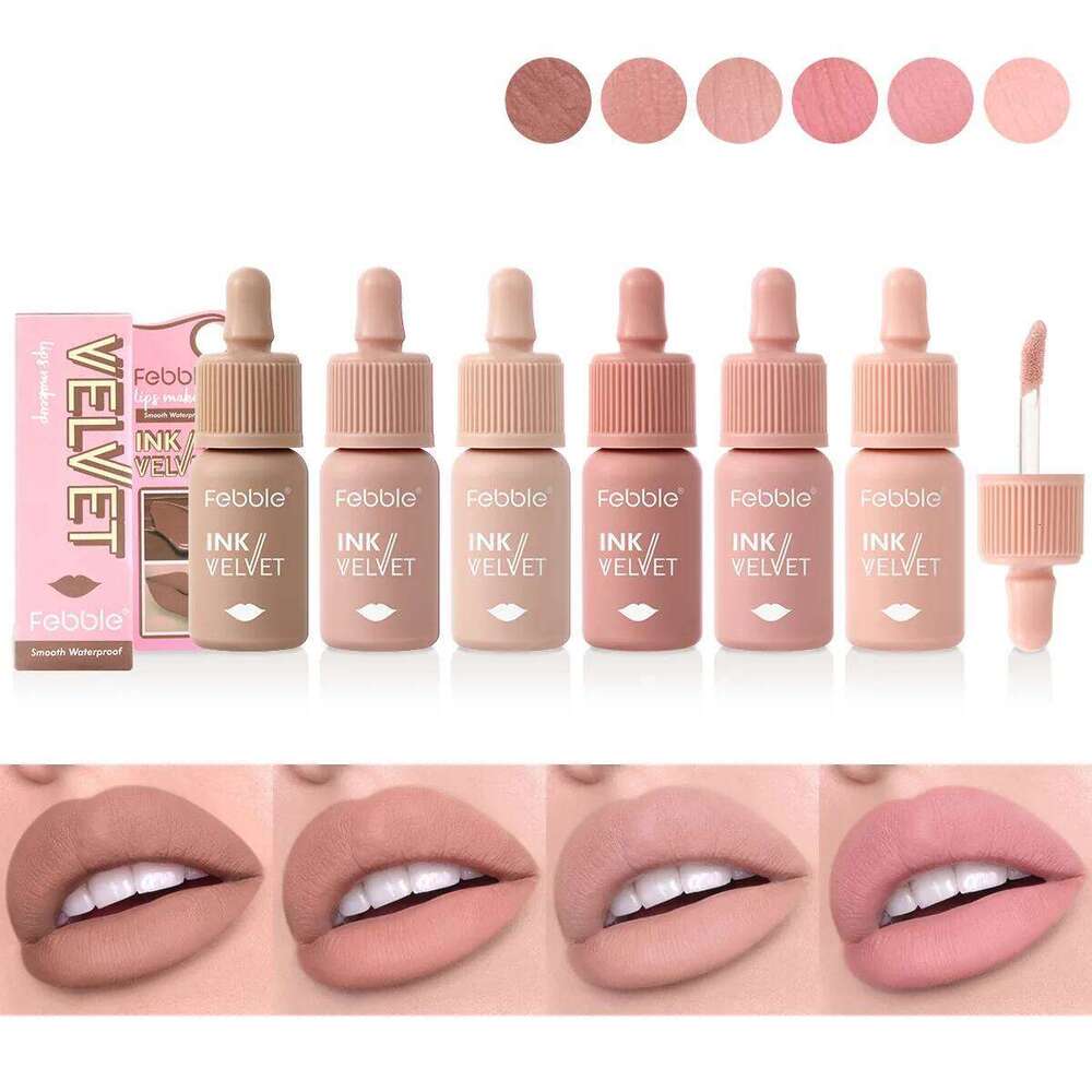 12-color velvet matte, light nude liquid lipstick, long-lasting moisturizing low saturation lip gloss create a natural H260302