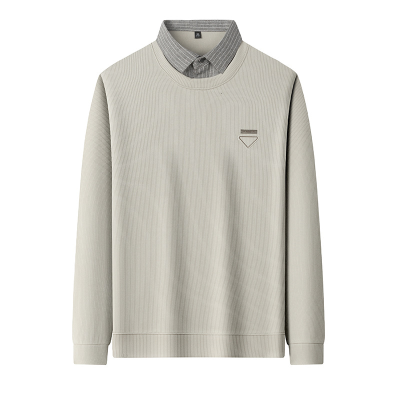 2026 Luxury Brand Designer Clothing Men's Shirt Collar Fake Two-Piece Polo Shirt Casual Men's Long Sleeve T-Shirt In Stock For Dropshipping