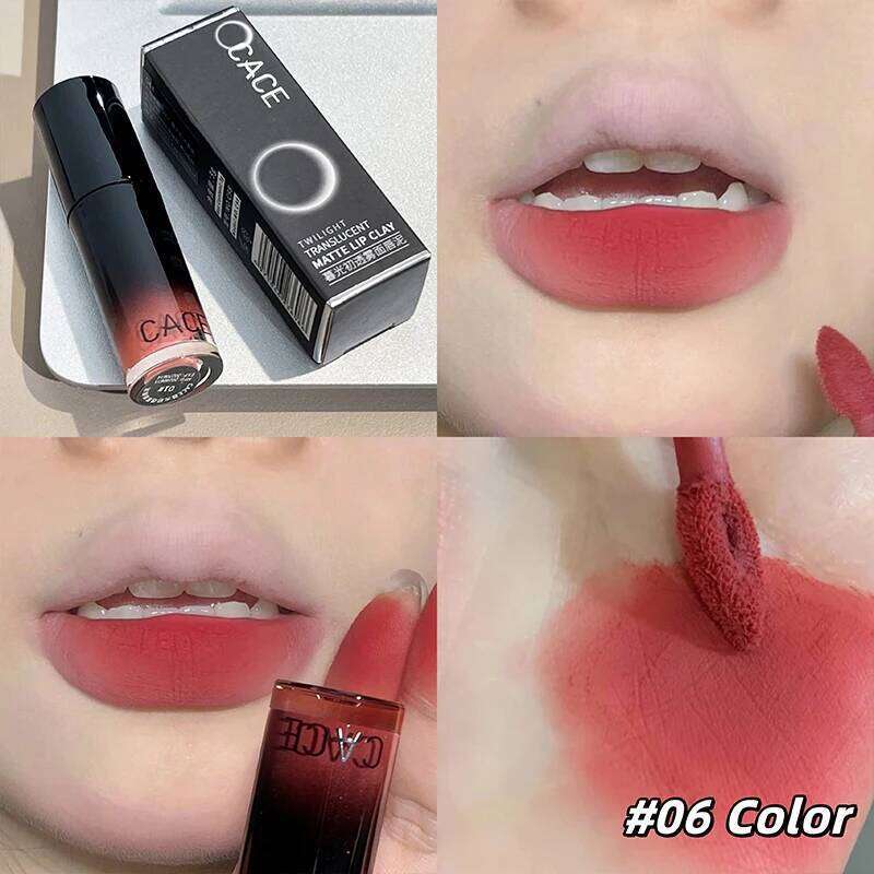 Matte Nude Velvet Liquid Lipstick Waterproof Long Lasting Gloss Peach Tint Mud Glaze Rose Red Lip Stain For Women H260302