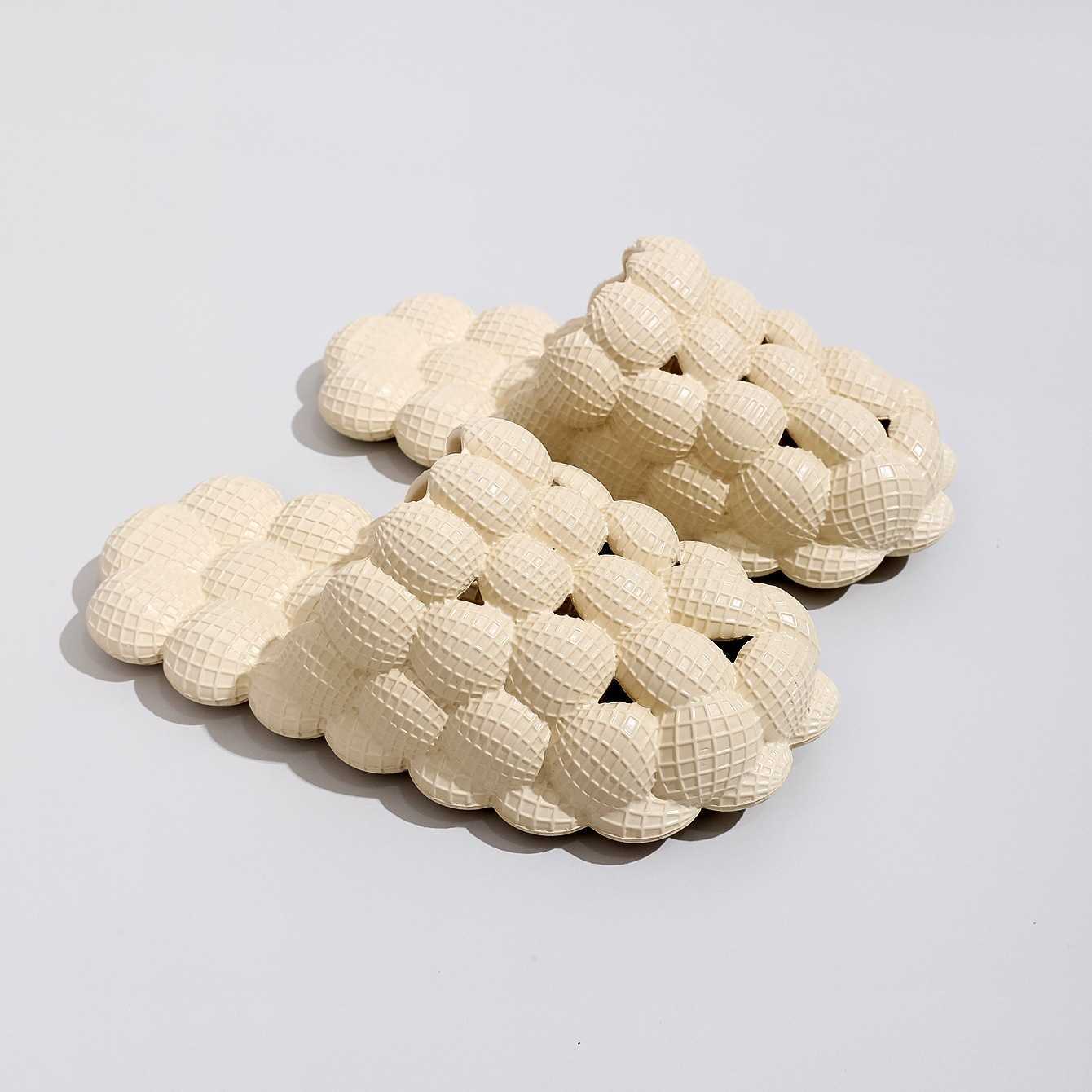 New style home wear flip-flops for women, outdoor flat-bottom indoor couple anti-slip EVA household squatting sensation slippers J260303