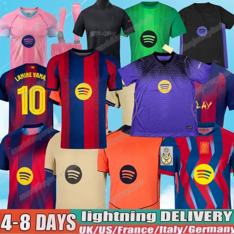 Barcelonasoccer jersey 25 26 LAMINE YAMAL Barcelonaes LEWANDOWSKI OLMO Cactus Jack Limited Edition GAVI camiseta de futbol PEDRI FERRAN barcelone RASHFORD 14