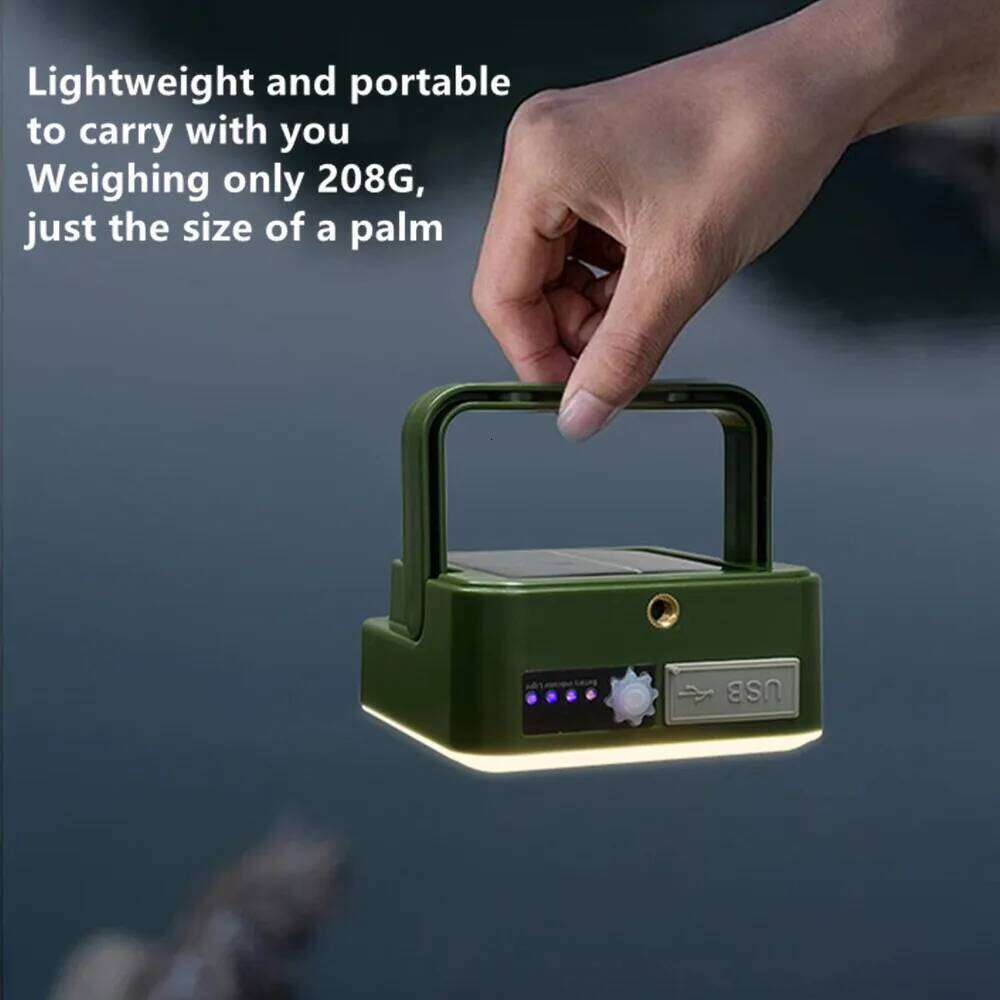 Powerful Solar LED Light Outdoor Type-C Charging Multi Level Lighting Mode Camping Tent Flashlight Portable Lamp S260302