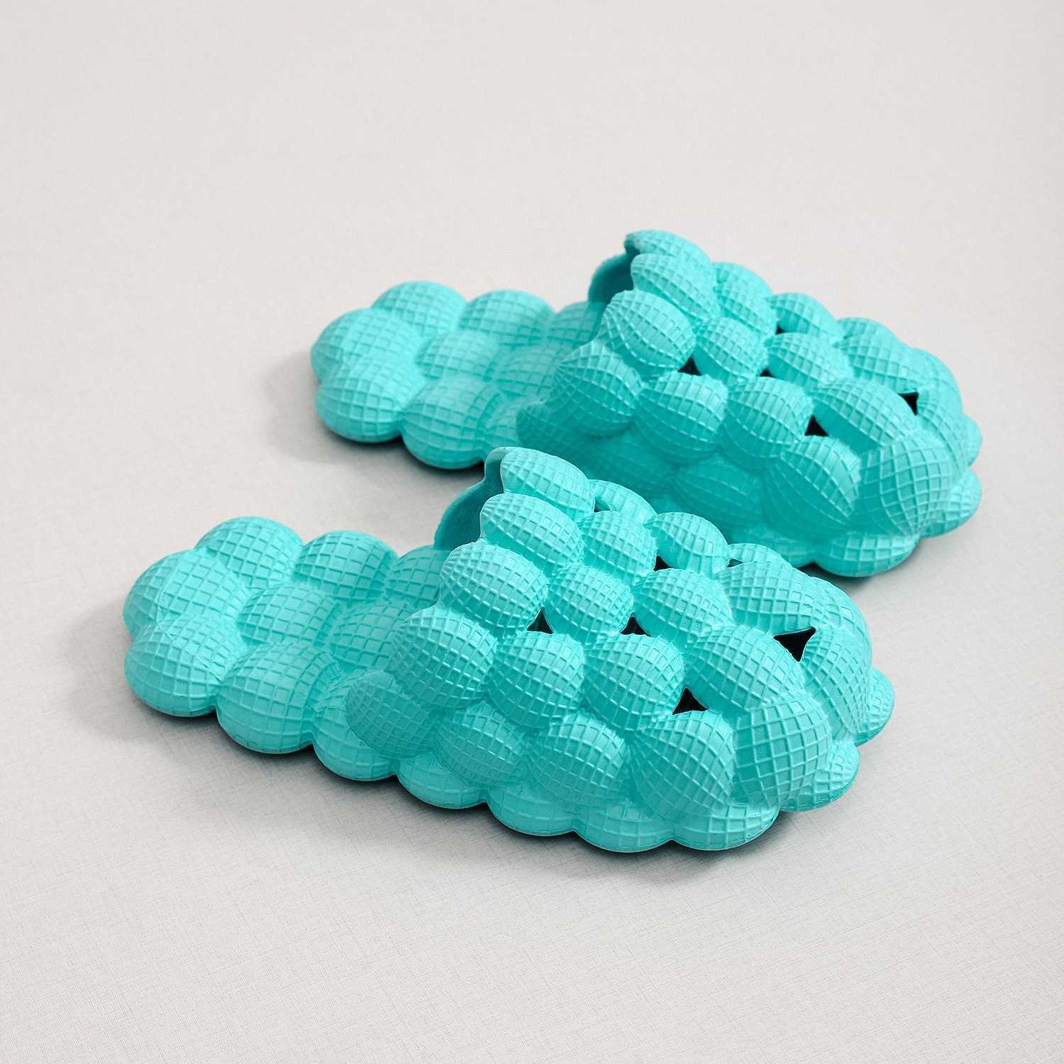 New style home wear flip-flops for women, outdoor flat-bottom indoor couple anti-slip EVA household squatting sensation slippers J260303