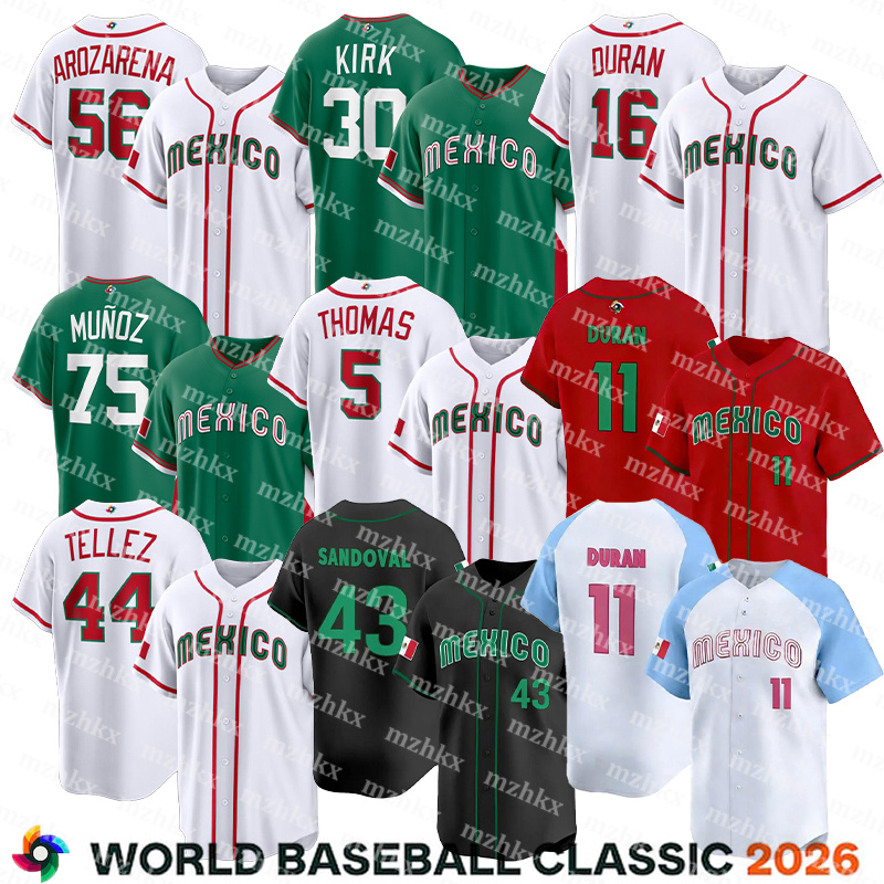 team Mexico Baseball jersey 2026 WBC Jersey World Baseball Classic jerseys Randy Arozarena Jarren Duran Luis Urias Taijuan Walker Alejandro Kirk Patrick Sandoval