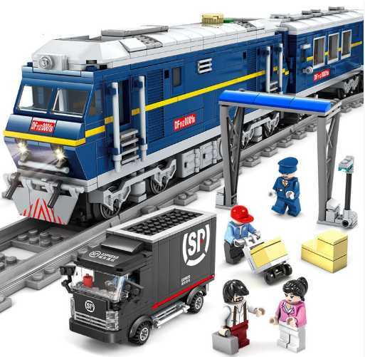 Kai Zhi Electric Track Train Building Blocks Children's Toy City Series Assembled High-Speed Rail for Boys C251111
